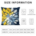 thumbnail image 5 of GOSMITH Navy Blue Yellow Pillow Covers  Yellow Gray Dahlia Floral Geometric Pillow Cases Elegant Geometry Flower Throw Pillows Spring Summer Home Decor for Couch Room Bed Cushion Outdoor, 5 of 5