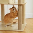 thumbnail image 6 of Pefilos 71" Wooden Cat Tree Tower for Multiple Cats, Modern Cat Tree House with Cat Condo for Indoor Cats, Beige, 6 of 9