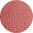 thumbnail image 1 of Ahgly Company Indoor Round Patterned Love Red Area Rugs, 4' Round, 1 of 6