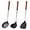 Walnut Handle - 3PCS, variant on FJNATINH Silicone Spatula and Ladle Set - Stainless Steel Non Stick Heat-Resistant Kitchen Utensils BPA Free Cooking Utensils Cookware Wooden Handle, Pack of 2