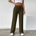 thumbnail image 7 of Kopltyrfg Womens Palazzo Pants Summer Fashion 2026 High Waisted Wide Leg Drawstring Flowy Beach Trousers with Pockets (Brown,XL), 7 of 7
