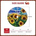 thumbnail image 3 of Daiia Landscape With Sunflowers Drawing Merry Christmas Tree Skirt , Xmas Large Lace-up Tree Skirt, Santa Snowflakes Rustic Home Decorations New Year Party Farmhouse Decor-36", 3 of 7