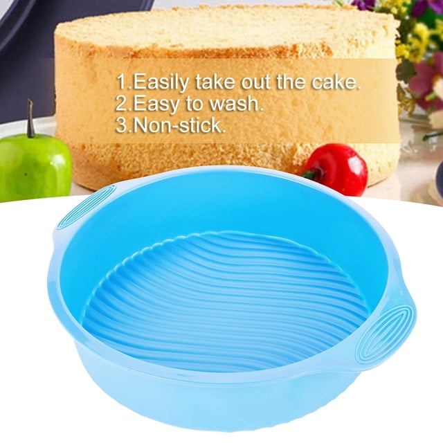 Cake Rings-9 Inch Silicone Cake Mold Round Shape Various Baking Pan for Oven(Blue)