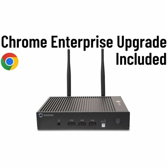 AOPEN Chromebox Mini 2 Enterprise Upgrade - Intel Celeron N4500 - Fanless - Wifi 6 - 8 GB RAM - 32 GB eMMC - 3 Year Warranty - Military grade - Intel Chip - Chrome Enterprise Upgrade Included
