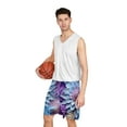 thumbnail image 6 of Soluvd 3D Blue Floral Basketball Shorts, 6 of 6
