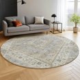 thumbnail image 6 of Addison Rugs Mayfield Premium Machine Washable Transitional Geometric Ivory Round Rug, 8' x 8', 6 of 6