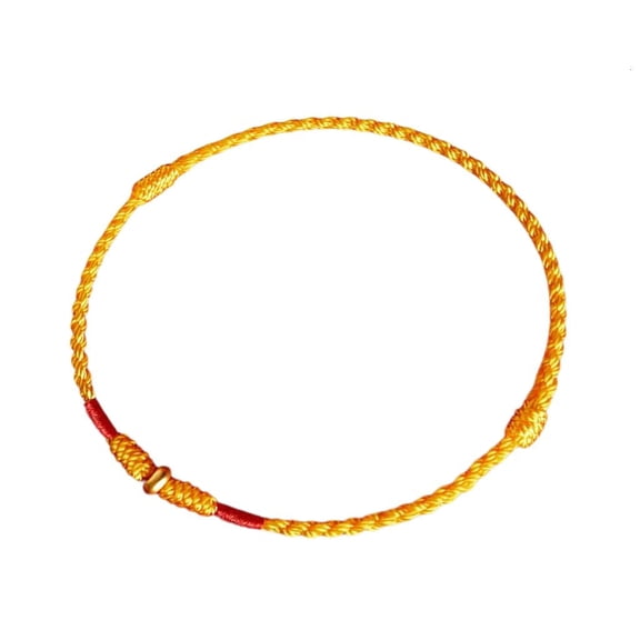 Giaone Red String Chinese Style Bracelet Golden Bead Friendship Jewelry Accessories
