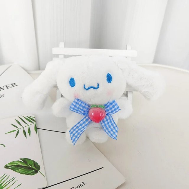 Sanrio-Llavero de peluche de Hello Kitty para niñas, muñeco de Anime Kuromi, colgante de bolso Kawaii, regalo de juguete Fivean unisex