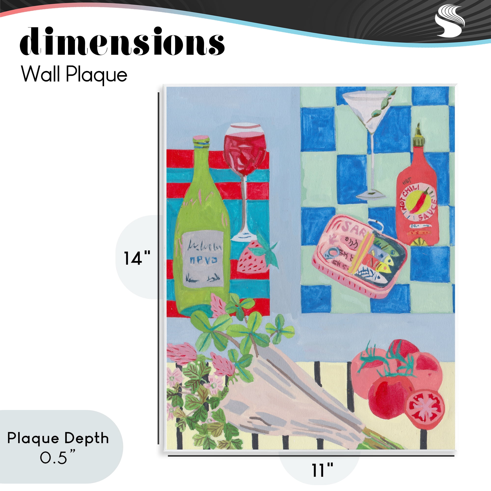 Stupell Industries Saucy Kitchen Secrets Wall Plaque Art, design by Melissa Wang