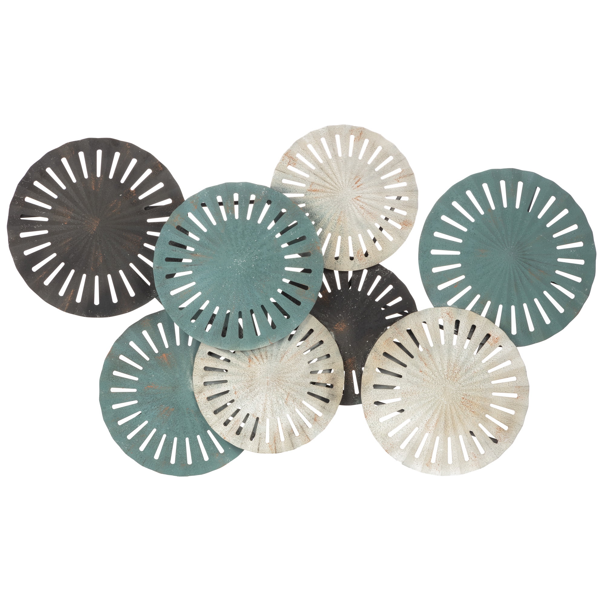 Patton Wall Decor 32x55 Farmhouse Multicolor Enamel Painted Metal