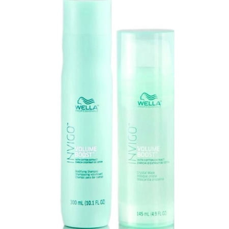 Wella Invigo Volume Boost Shampoo 10.1oz and Crystal Mask 4.9oz DUO