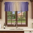 thumbnail image 6 of 2 Pack Valances for Window, Purple Ombre Short Curtains for Kitchen Bedroom Living Room, Modern Yellow Gradient Farmhouse Art Rod Pocket Small Window Treatment Valance Drapes 42 x 12 Inch, 6 of 8