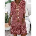 thumbnail image 1 of 2024 Robe Tendance Grande Taille pour Femmes Été Imprimé Manches Courtes Ample Décontractée Robes Femme Élégante Mode Plage Vêtements pour Dames, 1 of 7