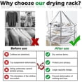 thumbnail image 5 of 3-tier Sweater Drying Rack Hanging Clothes Hanging Dryer Laundry Mesh Drying Rack, Foldable Clothin, 5 of 5
