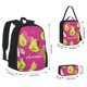thumbnail image 2 of Fotbe Pink Green Avocado Set Escolar 3 en 1 para Niños - Mochila Duradera con Lonchera Aislante y Estuche para Lápices - Mochila Escolar para Niños y Niñas, 2 of 7