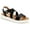 Black, variant on GIANI BERNINI Womens Black Crisscross Straps Cushioned Comfort Flixii Round Toe Slip On Slingback Sandal 10 M