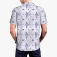 thumbnail image 6 of Wukai Stripes and Sprigs of Lavender Men’s Polo Shirts,Quick-Dry Athletic Shirt,Classic Fit Shirts-Small, 6 of 8