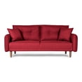 thumbnail image 2 of Sofá Cama De Lino Rojo Modelo Brokman, 2 of 8
