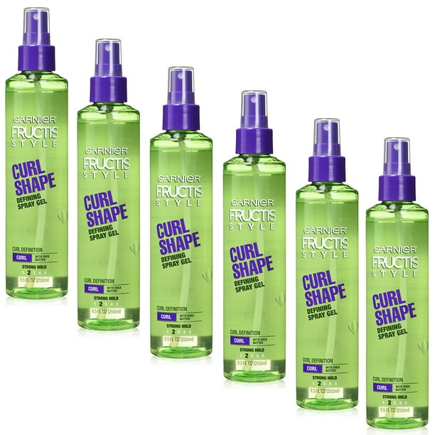 6 Pack) Garnier Fructis Style Curl Shaping Spray Gel Curl Defining Strong   Fl oz. 