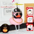 thumbnail image 1 of Adornos de pato rosa para coche, decoraciones para salpicadero de coche, gafas geniales, pato con casco de hélice, cadena dorada, 1 of 8