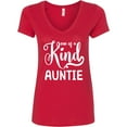 thumbnail image 3 of Inktastic For Aunts | One of a Kind Auntie (white) Women's V-Neck T-Shirt, 3 of 5