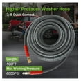 thumbnail image 2 of Pressure Washer Hose 3/8 Inch x 100ft 6000 PSI - Non-Marking R2 Gray - 2-Braid High Pressure Replacement Hose for Gas & Electric Pressure Washers, 2 of 7