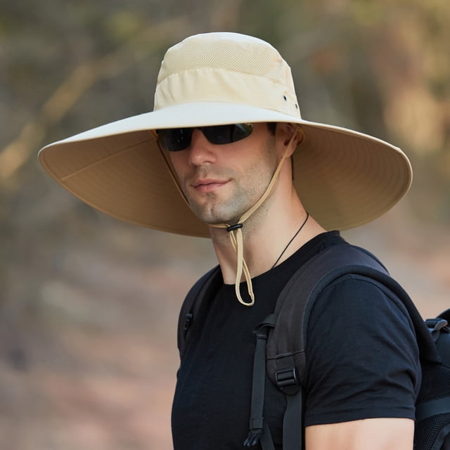 Chapeau de Pêcheur Pliable Protection Solaire pour Hommes Double Face