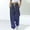 Navy, variant on Trushirts Women's Blue Polyester-Cotton Casual Pants - 2XL Loose Fit, Elastic Waist with Drawstring, Cuffed Ankles & Side Pockets for Daily Wear/Lounging