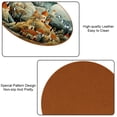 thumbnail image 5 of Bohemia Set of 6 Microfiber Leather Round Coasters, 11x11 cm/4.3x4.3 in, Cute and Durable Drink Mats for Home and Office, 5 of 6