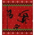 thumbnail image 4 of Old Glory Youth Ninja Ninjas Attack Ugly Christmas Sweater Long Sleeve Sweatshirt, 4 of 6