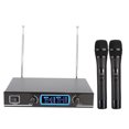 thumbnail image 2 of Micrófono dual inalámbrico portátil UHF, micrófono Karaoke con receptor (EE. UU. 100-240V), 2 of 8