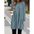 thumbnail image 4 of Long Sleeve Shirts for Women Long Sweaters with Pockets Tunic Tops Loose Fit L, 4 of 8