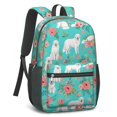 thumbnail image 2 of Great Pyrenees and Rose Blue Pattern 17" School Backpacks for Teens,Waterproof Oxford Fabric,S-Shape Padded Straps for School,Travel,Hiking,Camping, 2 of 6