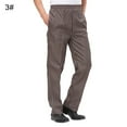 thumbnail image 1 of Men Stripe Plaid Chili Printed Hotel Restaurant Kitchen Chef Work Long Pants(Type 4# L), 1 of 10
