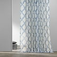 thumbnail image 6 of Normandy Blue Printed Faux Linen Sheer Curtain (1 Panel), Normandy Blue, 50W X 120L, 6 of 9