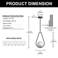 thumbnail image 6 of YANSUN 1-Light Gold Globe Pendant Light with Milk Glass Shade, Mid Century Modern Chandelier for Dining Room Kitchen Island Living Room Foyer, 6 of 9