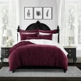 thumbnail image 2 of Basic Velvet Prune Comforter Set Queen, 2 of 5