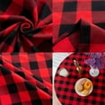 thumbnail image 4 of MMJ Christmas Tablecloth Round Checkered Waterproof, Wipeable for Dining Table Party Holiday Christmas Decor 39.37in, 4 of 6