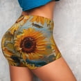 thumbnail image 4 of Susaid Sunflower Field Art Print Intensify Workout Shorts for Women Seamless Scrunch Short Gym Yoga Running Sport Active Exercise Fitness Shorts-Medium, 4 of 8