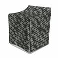 thumbnail image 1 of Abstract Washer Cover, Grayscale Design Starry Geometric Grunge Weathered Look Repetition, Suitable for Dryer and Washing Machine, 29" x 28" x 40", Charcoal Grey and White, by Ambesonne, 1 of 3
