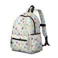 thumbnail image 2 of LightColorful BirdsFootprints Pattern Cute School Backpack with Padded Back and Adjustable Shoulder Straps 13.4"x11"x4.7", 2 of 5