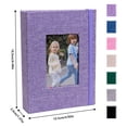thumbnail image 3 of Photo Album 4x6 Pictures, Small Linen Slip-in Photo Albums Book for 104 Photos with 52 Pockets, Birthday Gifts for Women Mom Family Baby, 3 of 7