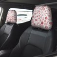 thumbnail image 2 of Kdxio Flower Leaves Pattern Print 2 Piece Car Head Rest Covers Set Auto Front/Rear Seats Headrest Cover Universal Fit Most Cars,Sedan, SUV, 2 of 9