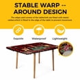 thumbnail image 4 of Christmas Deer Table Cloths for 4 Foot Rectangle Tables, Winter Xmas Snowflakes Bow Tree Red Black Patio Waterproof Elastic Fitted Tablecloths, Washable Rectangular Table Cover for Camping, 4 of 8