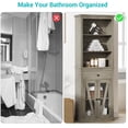 thumbnail image 6 of Kselythan Tall Bathroom Storage Cabinet,Tall Bathroom Cabinet,Farmhouse Bookcase,Freestanding Floor Cabinet With Adjustable Shelves,2 Doors And 1 Drawer For Living Room Entryway Kitchen, 6 of 7