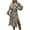 Yellow, variant on Herrnalise Women’s Dresses Summer 2024 Fashion Casual Leopard Print V-NeckHigh Waist Long Sleeve Long Dress S-XL