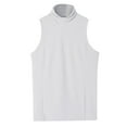 thumbnail image 7 of Xysaqa Tshirts Shirts for Men Big & Tall Shirts for Men Men's Turtleneck Tank Top Mock Neck Ribbed Knit Sweater Tank Tops Basic Slim Fitted Sleeveless Pullover Shirt Beach Shirts for Men On Clearance, 7 of 7