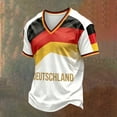 thumbnail image 4 of Zimjoy Germany Soccer Men's Shirts Crewneck Short Sleeve 2026 Country Team Tee Shirts Fan International Football Shirt Retro Streetwear Top Red L, 4 of 5