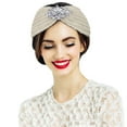thumbnail image 2 of Fiudx Diadema de Punto de Invierno, Estilo Turbante con Diamantes de Imitación, Cálida Tela de Lana, Elegante Detalle Anudado En El Centro, Estilo Urbano Informal, Ideal para Fiestas, Bodas, Uso Diar, 2 of 2