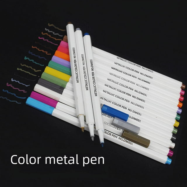 Bolígrafo de metal para pintar a color, juego de grafiti para pintar, bolígrafo para hacer tú mismo, álbum de cuentas de mano, bolígrafo de firma de oro y plata, productos genuinos